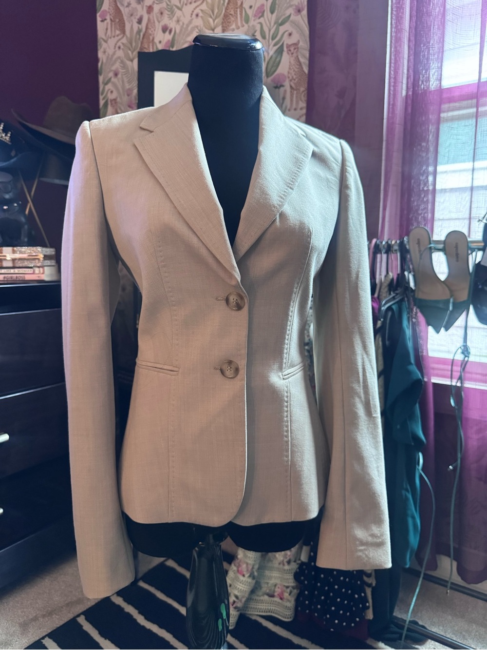 Tailored Women's Beige Pant Suit
